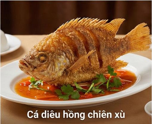 Cá diêu hồng chiên xù