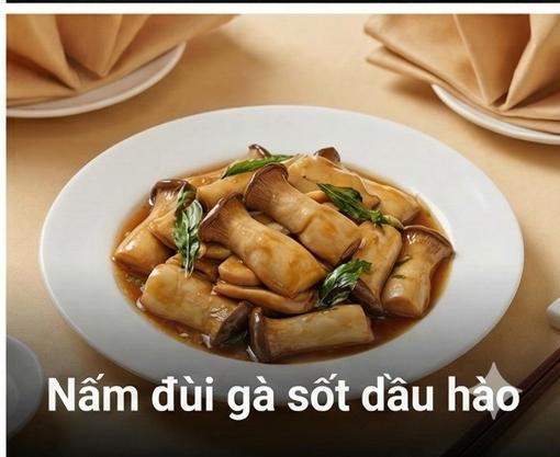 Nấm đùi gà sốt dầu hào