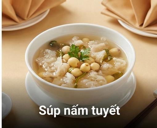 Súp nấm tuyết